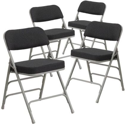 Flash Furniture Black Fabric Folding Chair,PK4 4-AW-MC320AF-BK-GG alternate image