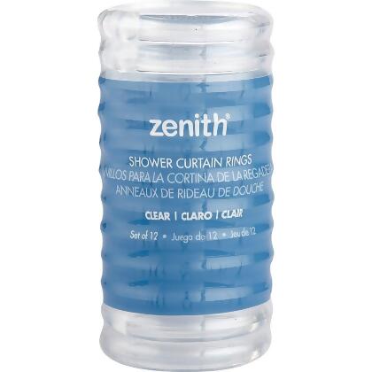Zenith Zenna Home Clear Plastic Shower Curtain Ring (12 Count) SSR001KK alternate image