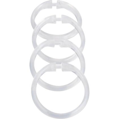 Zenith Zenna Home Clear Plastic Shower Curtain Ring (12 Count) SSR001KK alternate image