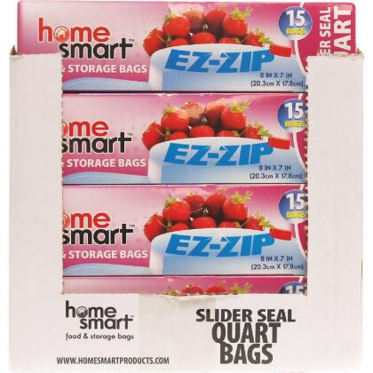 Home Smart Slider Seal Quart Storage Bag (12-Count) 88756 Pack of 24 alternate image