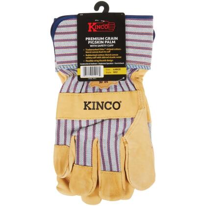Kinco Men's Large Golden Premium Grain Pigskin Palm Glove 1917-L alternate image