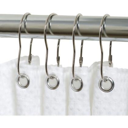 Zenith Zenna Home Chrome Plain Shower Curtain Hook (12 Count) 90SS alternate image
