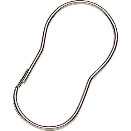 Zenith Zenna Home Chrome Plain Shower Curtain Hook (12 Count) 90SS alternate image