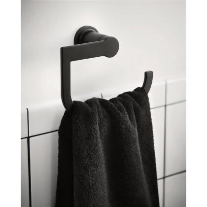 Moen Rinza Towel Ring, Matte Black Y1186BL alternate image