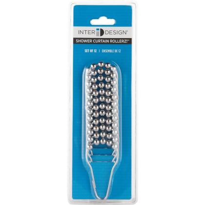 iDesign Pebblz Rollerz Chrome Shower Curtain Hook (12-Count) 76570 alternate image