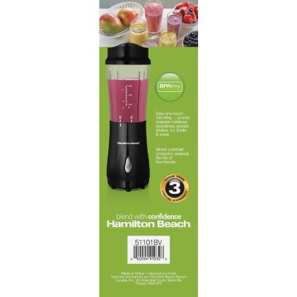 Hamilton Beach 14 Oz. Black Personal Blender with Travel Lid 51101BG alternate image