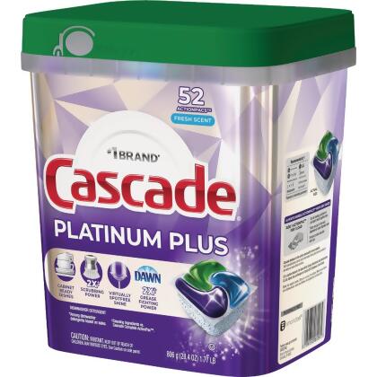 Cascade Platinum Plus Action Pacs Dishwasher Detergent (52-Count) 3077206156 alternate image