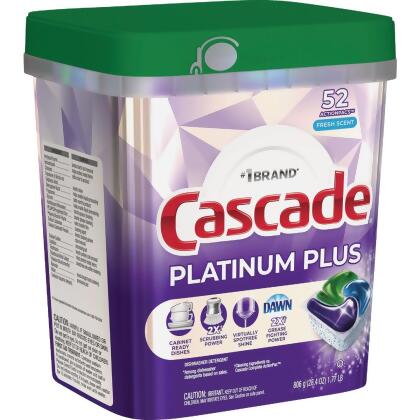 Cascade Platinum Plus Action Pacs Dishwasher Detergent (52-Count) 3077206156 alternate image