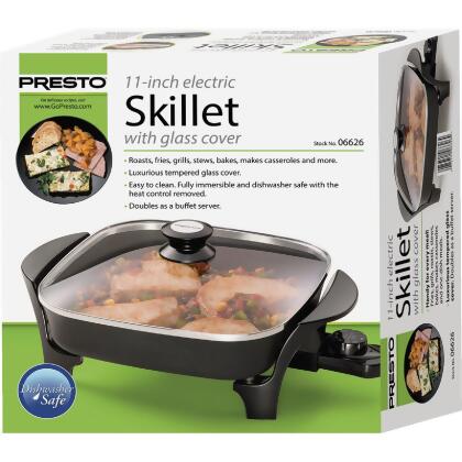 Presto 11 In. Electric Skillet with Glass Cover 06626 alternate image