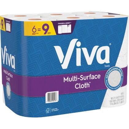 Viva Multi-Surface Cloth Choose-A-Sheet Single Plus Paper Towels (6 Single Plus) alternate image