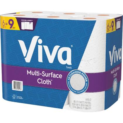 Viva Multi-Surface Cloth Choose-A-Sheet Single Plus Paper Towels (6 Single Plus) alternate image