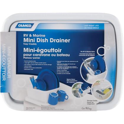 Camco Heavy-Duty Plastic 9.50 In. x 11.69 In. White RV Dish Drainer 43511 alternate image