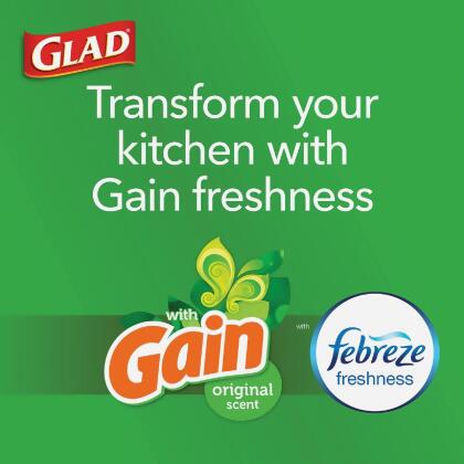Glad Febreze 13 Gal. Gain Tall Kitchen White Trash Bag (80-Count) 78900 alternate image