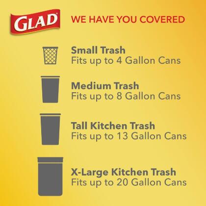 Glad Febreze 13 Gal. Gain Tall Kitchen White Trash Bag (80-Count) 78900 alternate image