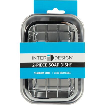 iDesign Gia 2-Piece Stainless Steel Soap Dish 73012 alternate image
