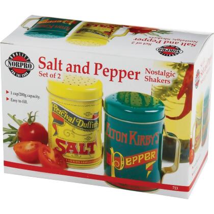 Norpro 10 Oz. Tin Nostalgic Salt & Pepper Shaker Set 713 alternate image
