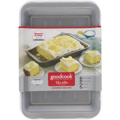 Goodcook 13 In. x 9 In. Non-Stick Cake Pan with Plastic Snap-Closure Lid 04009 alternate image