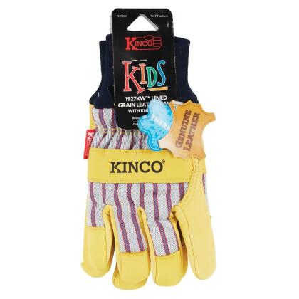 Kinco Otto Striped Kid's Medium Leather Palm Thermal Insulated Work Glove alternate image