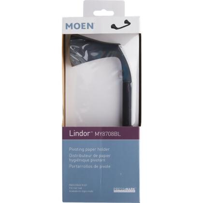Moen Lindor Wall Mount Pivoting Toilet Paper Holder, Matte Black MY8708BL alternate image