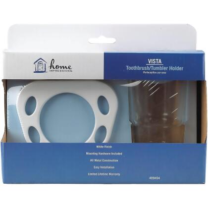 Home Impressions Vista White Toothbrush Holder 409454 alternate image