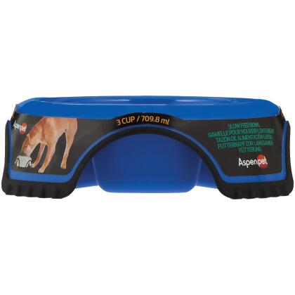 Aspen Pet Skid Stop Plastic Round Large Slow Feed Pet Food Bowl 23496 alternate image
