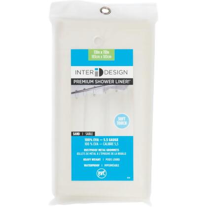 iDesign 72 In. x 72 In. Sand EVA Shower Curtain Liner 14755 alternate image