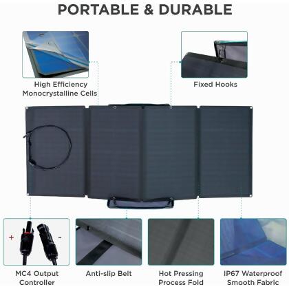EcoFlow 160W Portable Power Station Solar Panel EFSOLAR160W alternate image