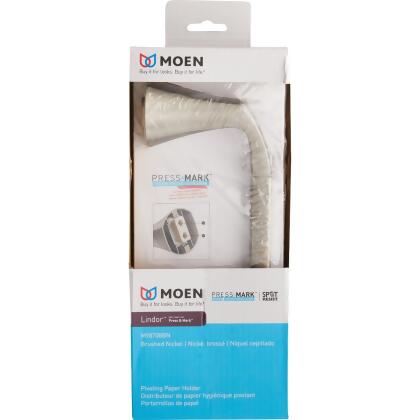 Moen Lindor Wall Mount Pivoting Toilet Paper Holder, Spot Resist Brushed Nickel alternate image
