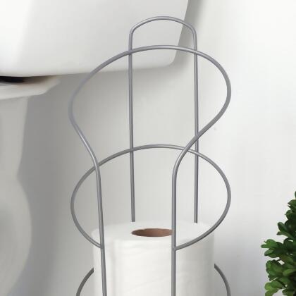 Zenna Home Satin Nickel Freestanding Toilet Paper Holder 7656NN alternate image