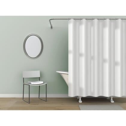 Zenith Zenna Home 70 In. x 72 In. White Lightweight PEVA Shower Curtain Liner alternate image
