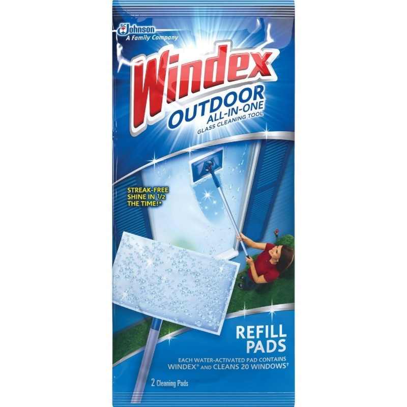 Glass Cleaning Tool Refill Pads, Windex Outdoor All-In-One Glass Cleaning Tool
