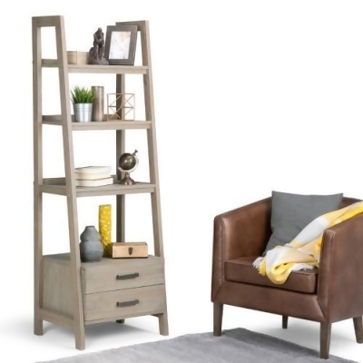 Simpli Home Sawhorse Ladder Bookshelf With Storage