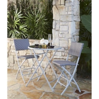 Cosco Delray All Weather Wicker 3 Piece Round High Top Folding Patio Cosco Delray All Weather Wicker 3 Piece Round High Top Folding Patio Bistro Set From Jet At Com