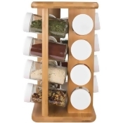 Home Basics 16-Piece Bamboo Spice Rack Home Basics 16-Piece Bamboo Spice Rack