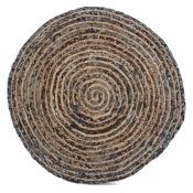 TAG Handwoven Denim Jute Round Door Mat TAG Handwoven Denim Jute Round Door Mat