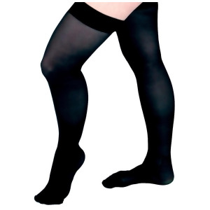 Curad Thigh-High Compression Hosiery Black Regular A 1 Each / Each - All