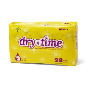 Drytime Disposable Baby Diapers White Size 3 12 24 lbs 192 Each / Case - All