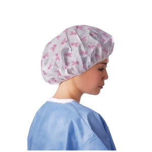 Pro Series Bouffant Caps Pink Ribbon Regular/Large - All