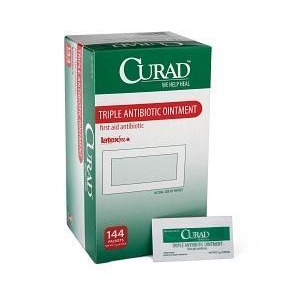 Curad Triple Antibiotic Ointment 0.03 Oz Ointment 144 Each / Box - All