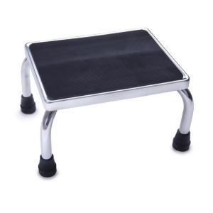 Chrome Footstool with Rubber Mat - All