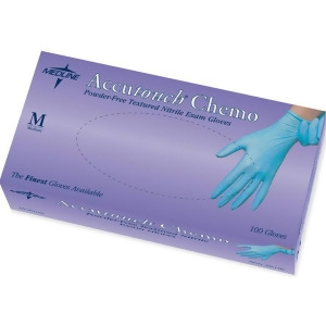 Accutouch Chemo Nitrile Exam Gloves Blue Blue Medium 1000 Each / Case - All