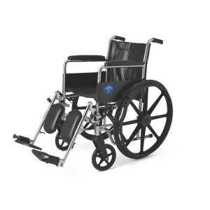 Medline 2000 Wheelchair Navy Uphol Perm Full Arm Leg-Rest 16 x 16 1 Each / Each - All