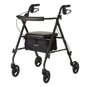 Ultralight Rollator with 6 Wheels Black 1 Each / Each - All