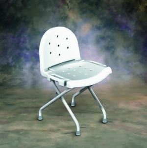 Folding Shower Chair with Back Retail 1 Each - All