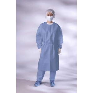 Closed Back Coated Polypropylene Isolation Gowns Blue Regular/Large 50 Each / Case 1 Case - All