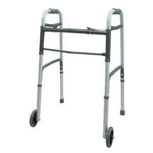 Two Button Folding Walker with 5 Wheels - All