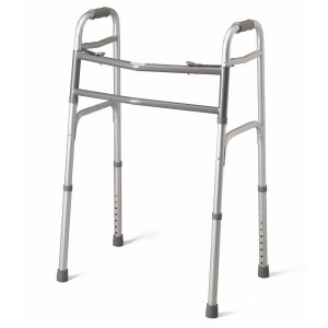 Bariatric Two-Button Folding Walker 500 Lb Capacity 1 Each / Each 1 Each - All