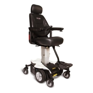 Pride Jazzy Air Powerchair Electric 10 Power Adjustable Seat Height from Top Mobility Pearl White - All