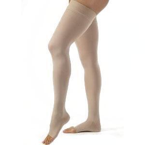 Jobst Opaque 20-30 mmHg Xl Natural Thigh High Silicone Dot Open Toe Band - All