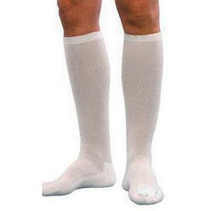 Knee-high Cushioned Cotton Compression Socks Size B 9 11 Shoe White - All